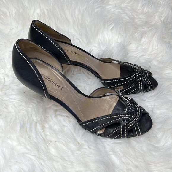 Arturo Chiang leather open peep toe heel - Picture 2 of 6